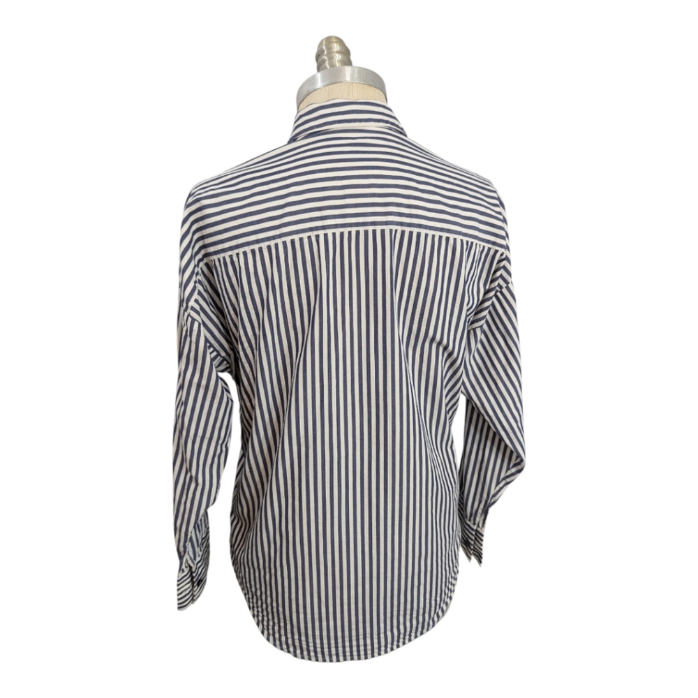 ATM Anthony Thomas Melillo Railroad Stripe Boyfriend Shirt Size XS - Picture 3 of 11